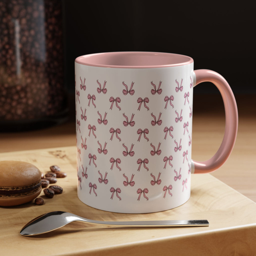 Pink Bows Accent Coffee Mug (11oz)