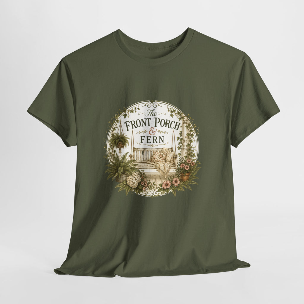The Front Porch & Fern-Unisex Heavy Cotton Tee
