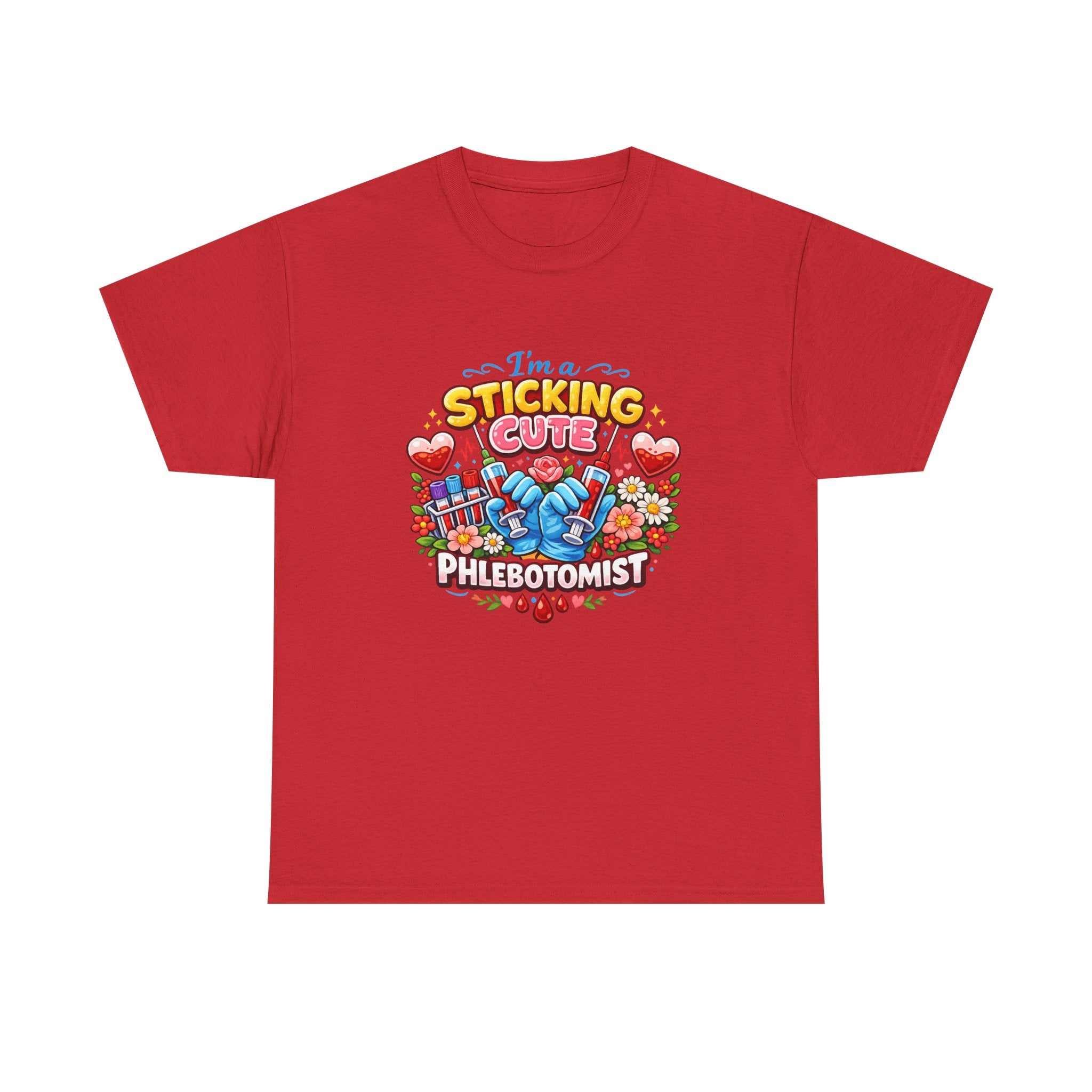 Sticking Cute Phlebotomist T-Shirt — Cute Phlebotomy Tee for Healthcare Workers