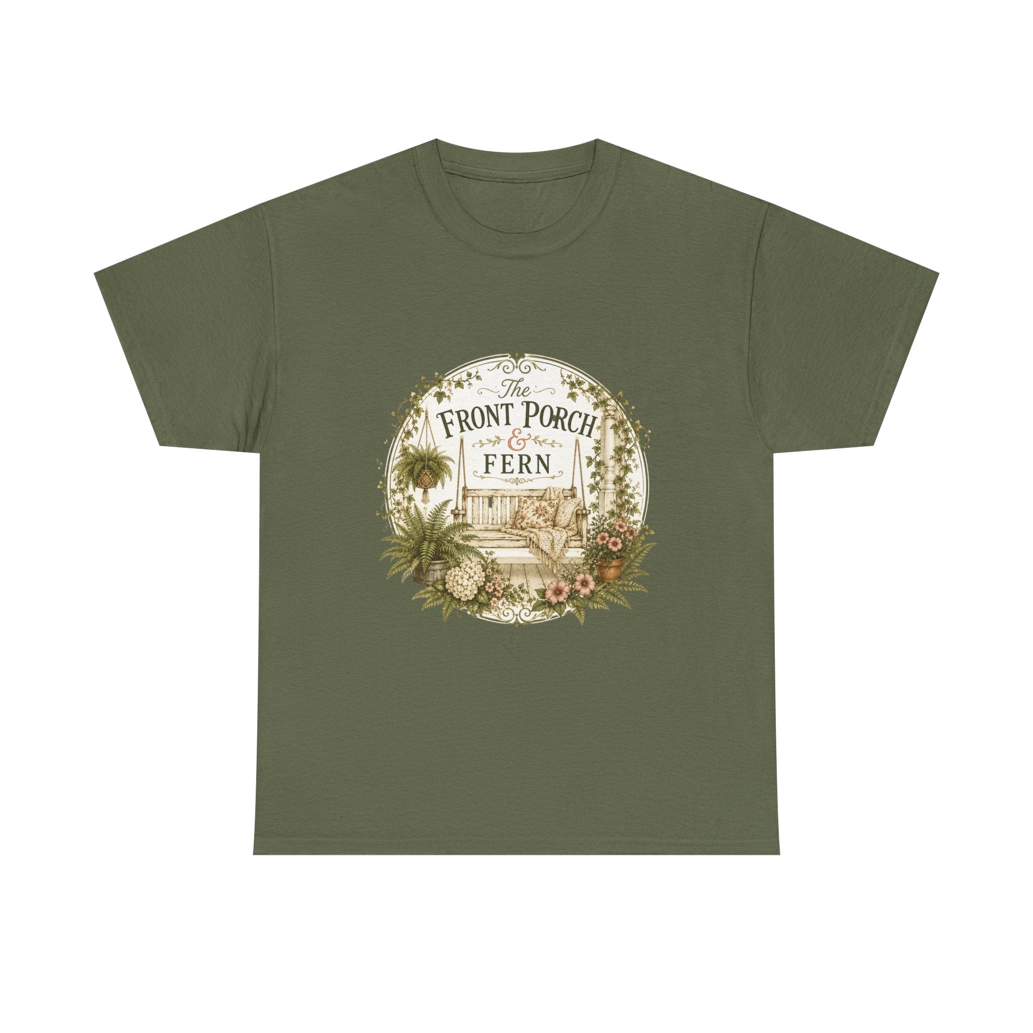 The Front Porch & Fern-Unisex Heavy Cotton Tee