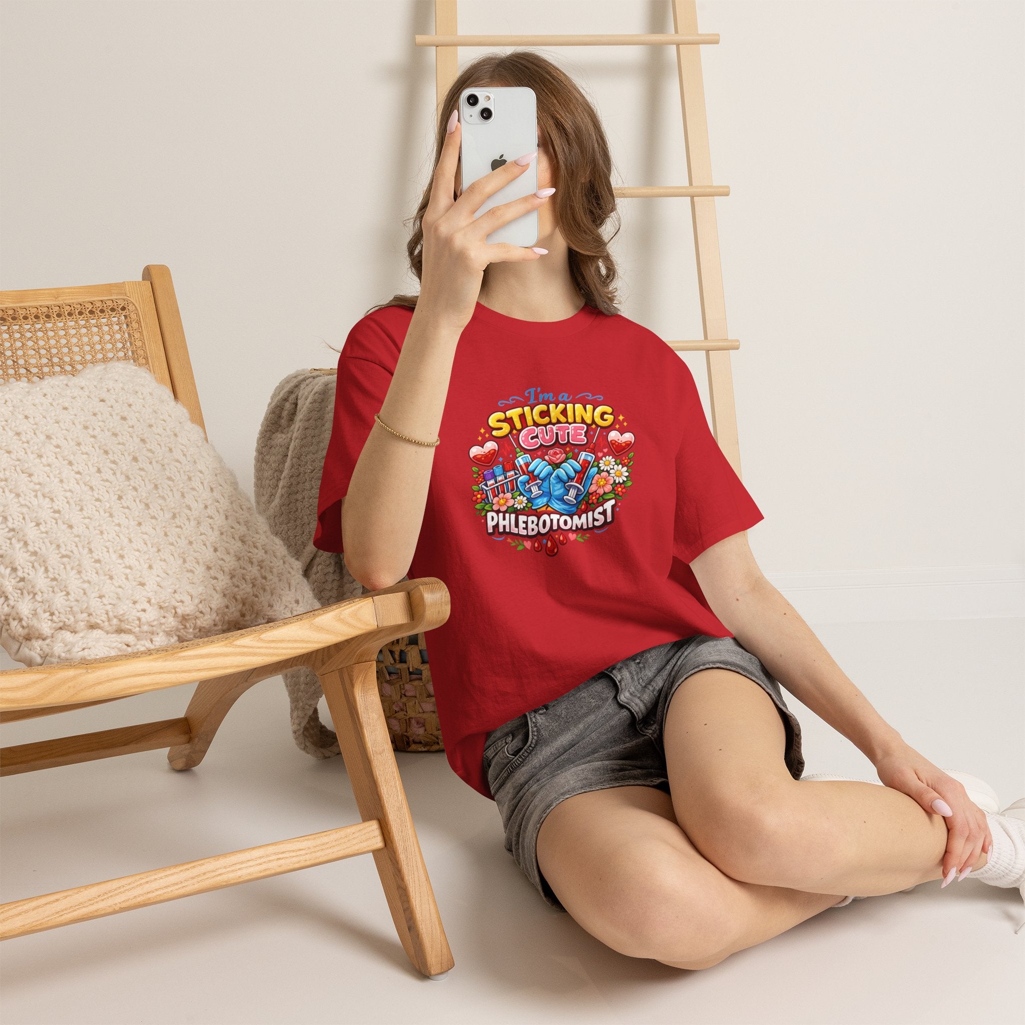 Sticking Cute Phlebotomist T-Shirt — Cute Phlebotomy Tee for Healthcare Workers