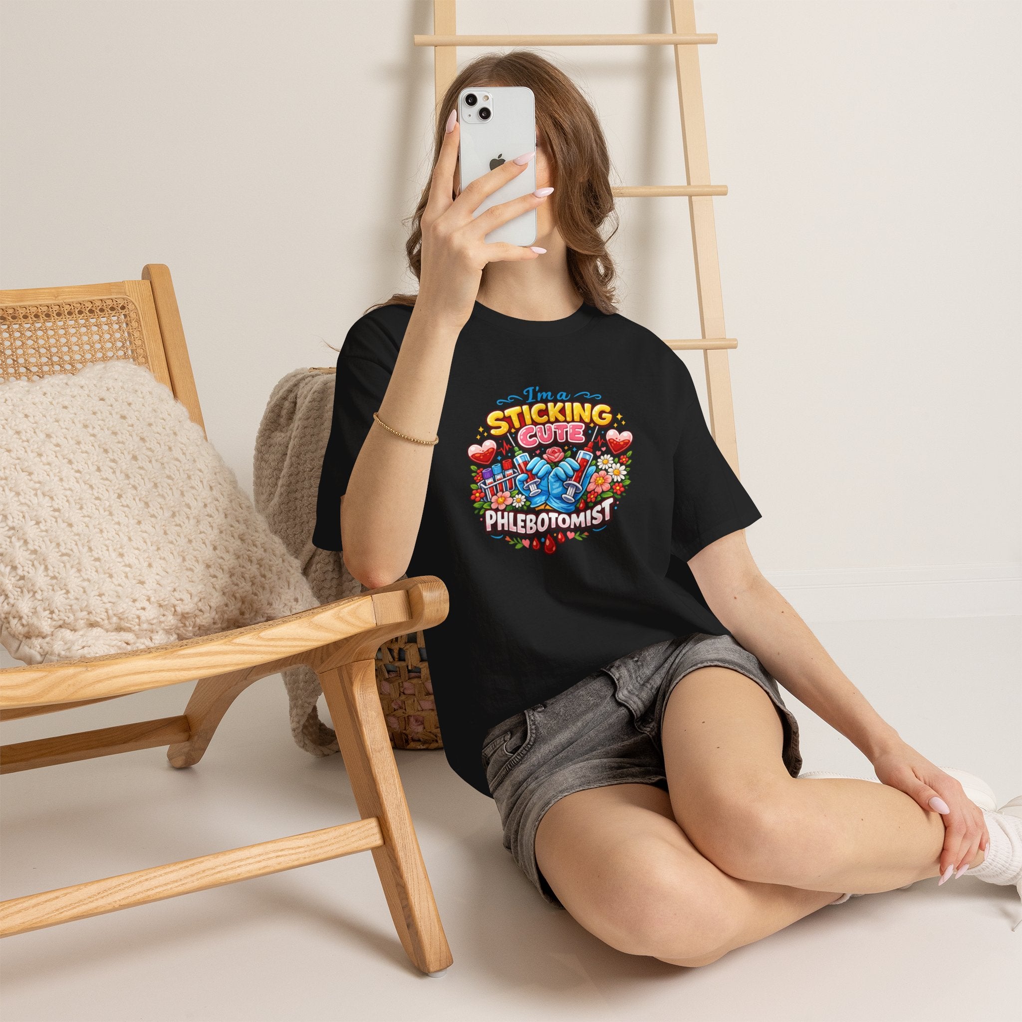 Sticking Cute Phlebotomist T-Shirt — Cute Phlebotomy Tee for Healthcare Workers
