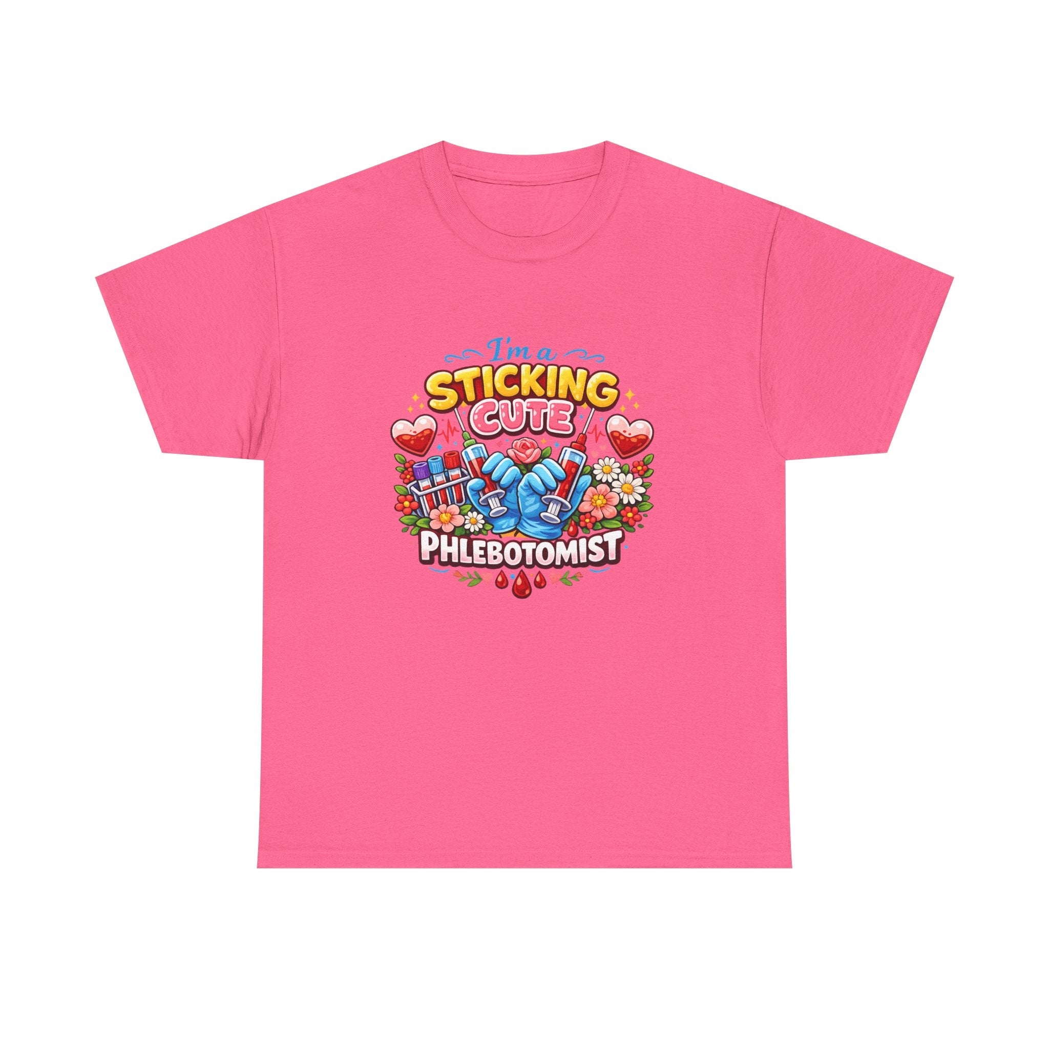 Sticking Cute Phlebotomist T-Shirt — Cute Phlebotomy Tee for Healthcare Workers