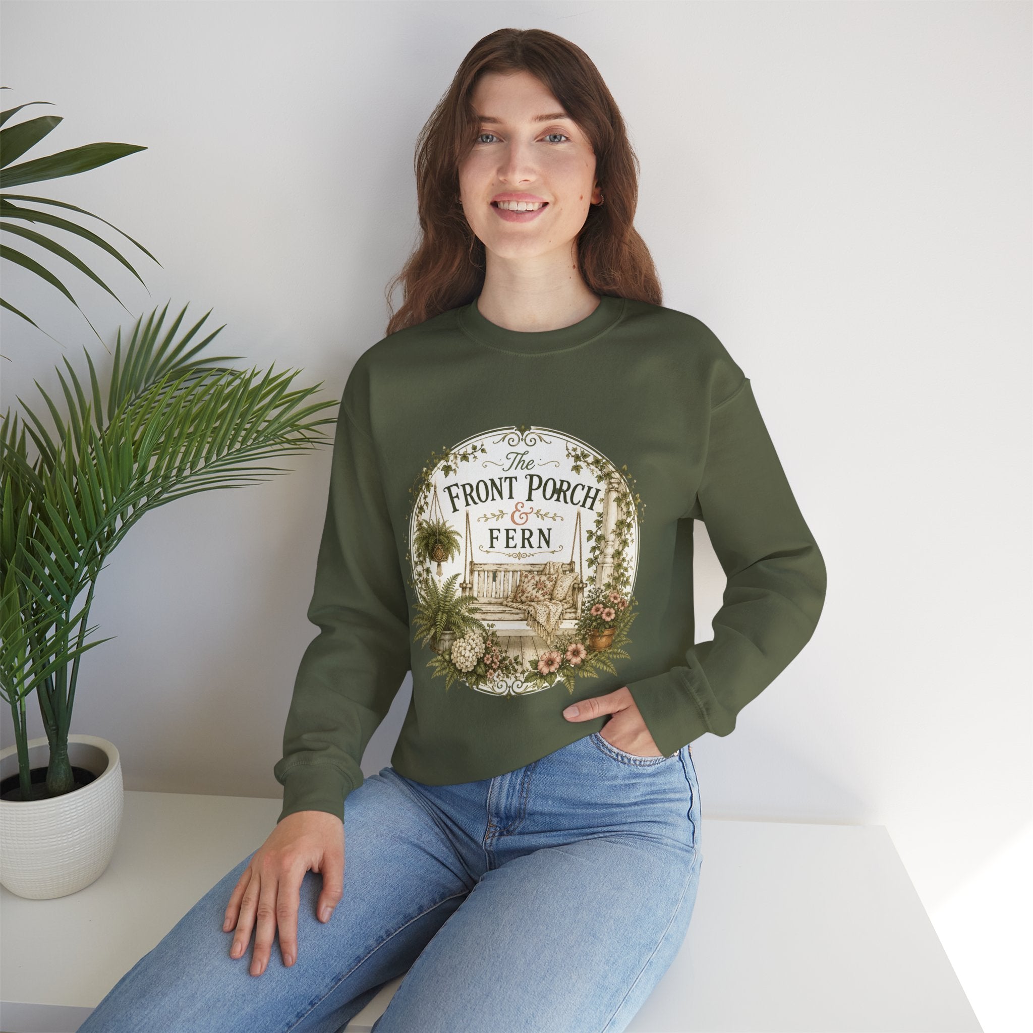 The Front Porch & Fern-Unisex Heavy Blend™ Crewneck Sweatshirt