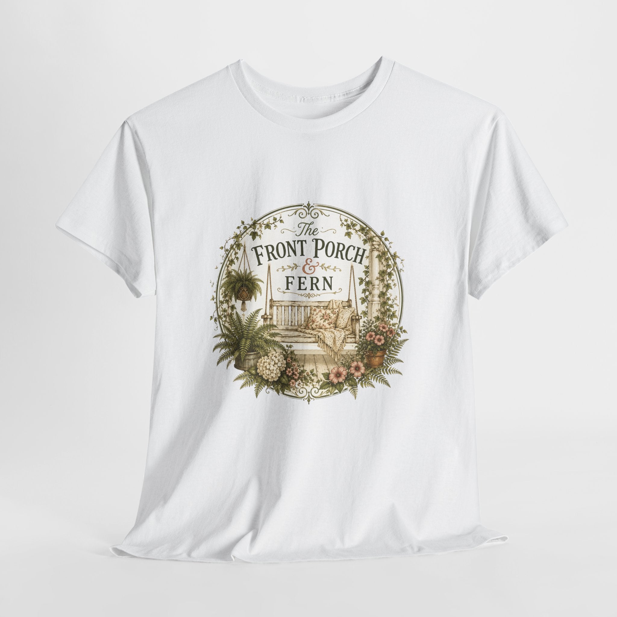 The Front Porch & Fern-Unisex Heavy Cotton Tee