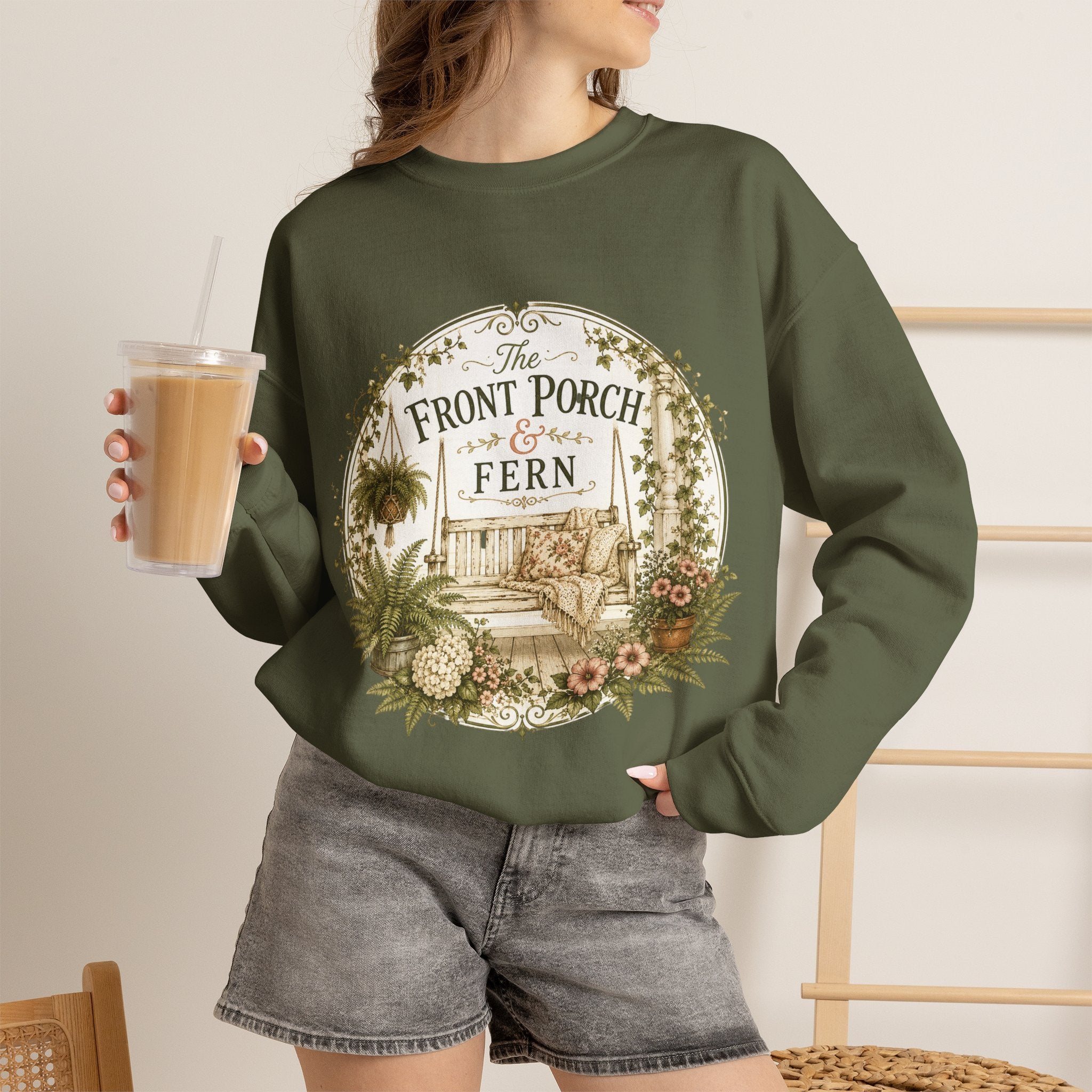 The Front Porch & Fern-Unisex Heavy Blend™ Crewneck Sweatshirt