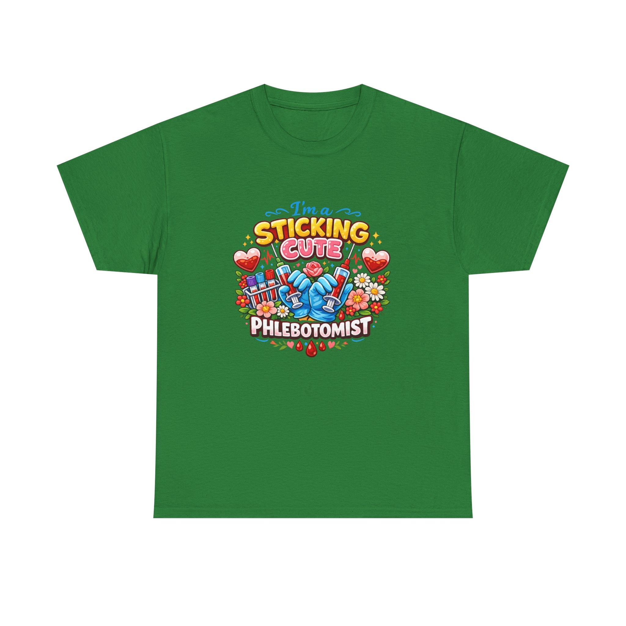Sticking Cute Phlebotomist T-Shirt — Cute Phlebotomy Tee for Healthcare Workers