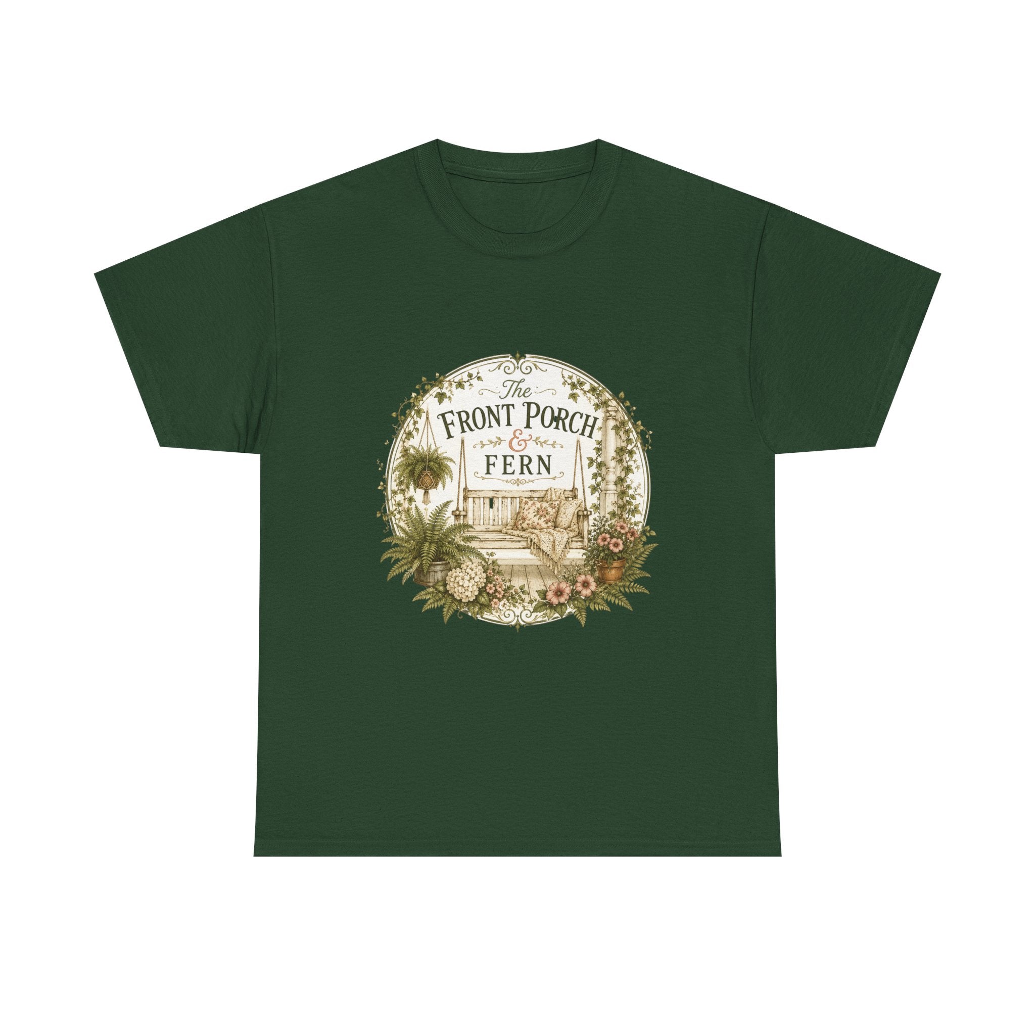 The Front Porch & Fern-Unisex Heavy Cotton Tee