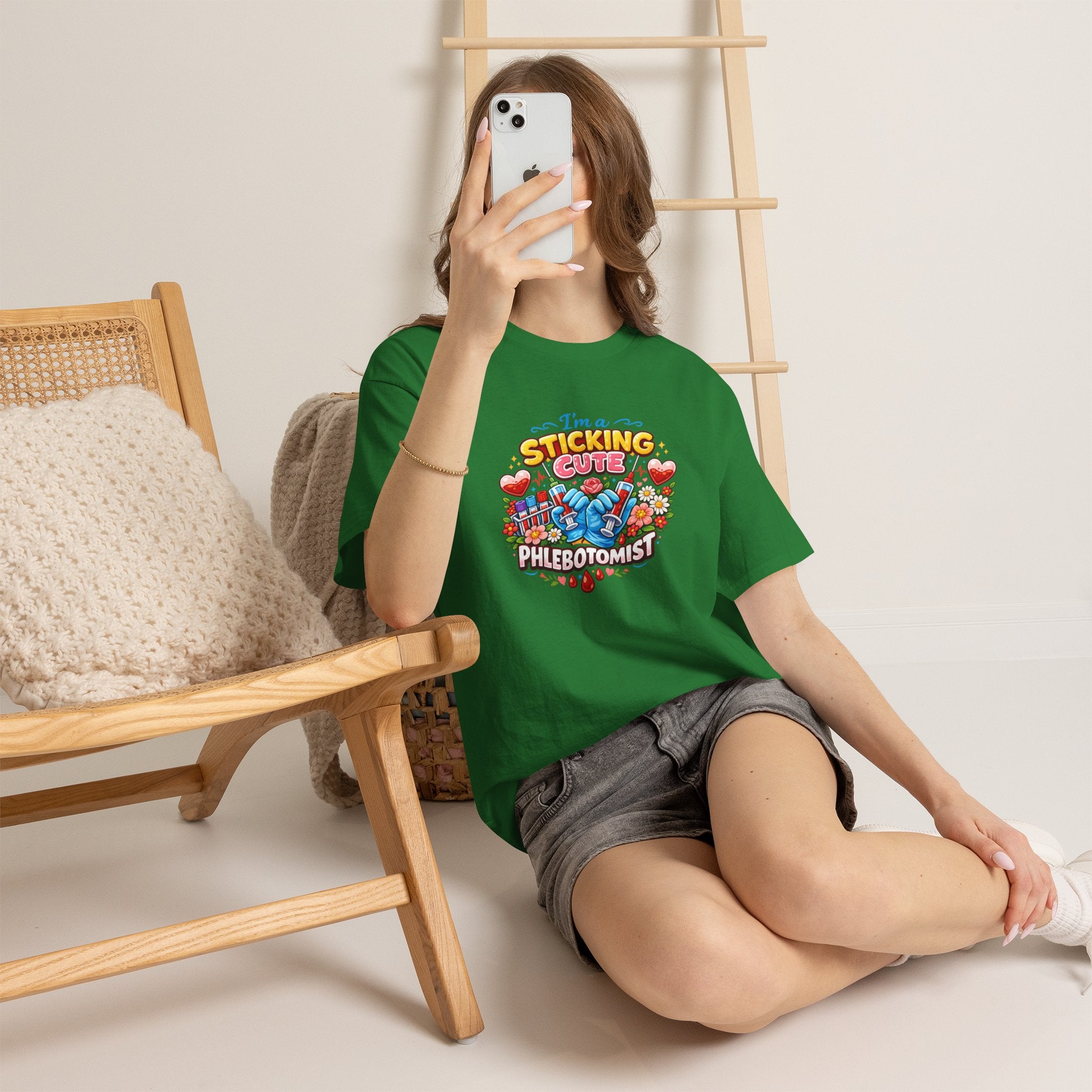 Sticking Cute Phlebotomist T-Shirt — Cute Phlebotomy Tee for Healthcare Workers