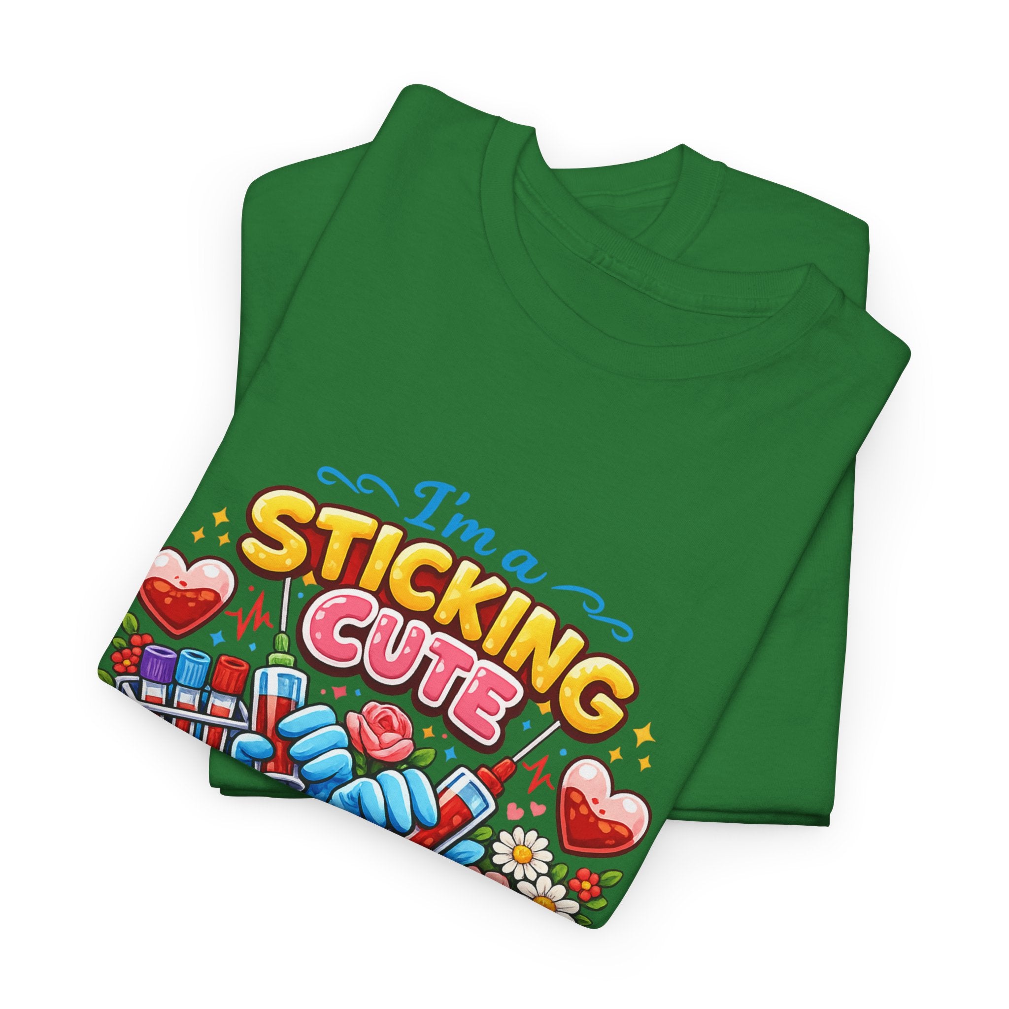 Sticking Cute Phlebotomist T-Shirt — Cute Phlebotomy Tee for Healthcare Workers
