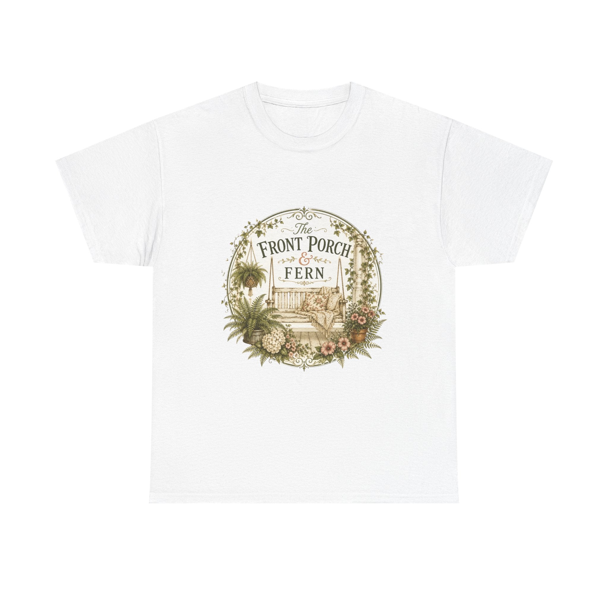 The Front Porch & Fern-Unisex Heavy Cotton Tee