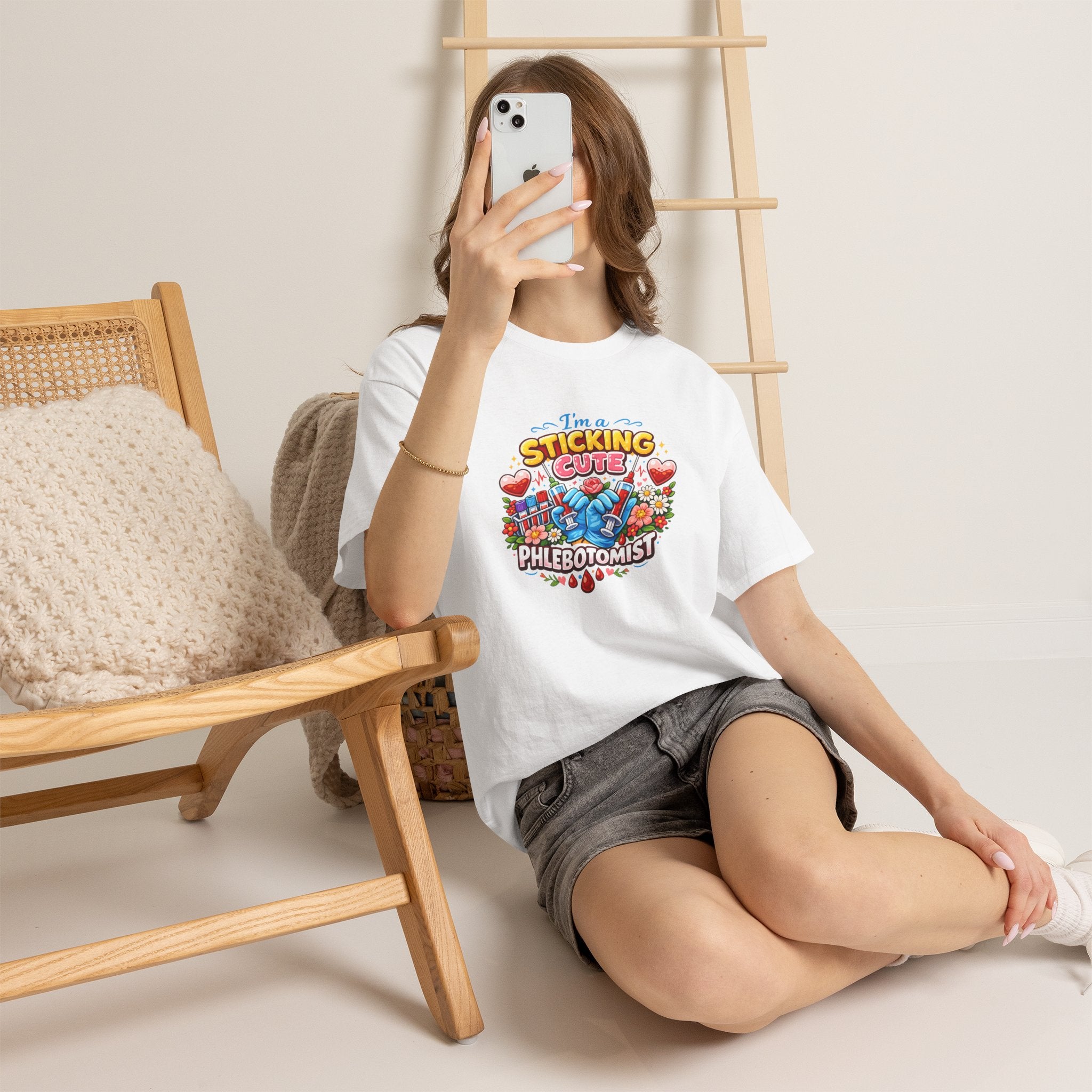 Sticking Cute Phlebotomist T-Shirt — Cute Phlebotomy Tee for Healthcare Workers