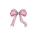 Pink Bow-Cut Stickers