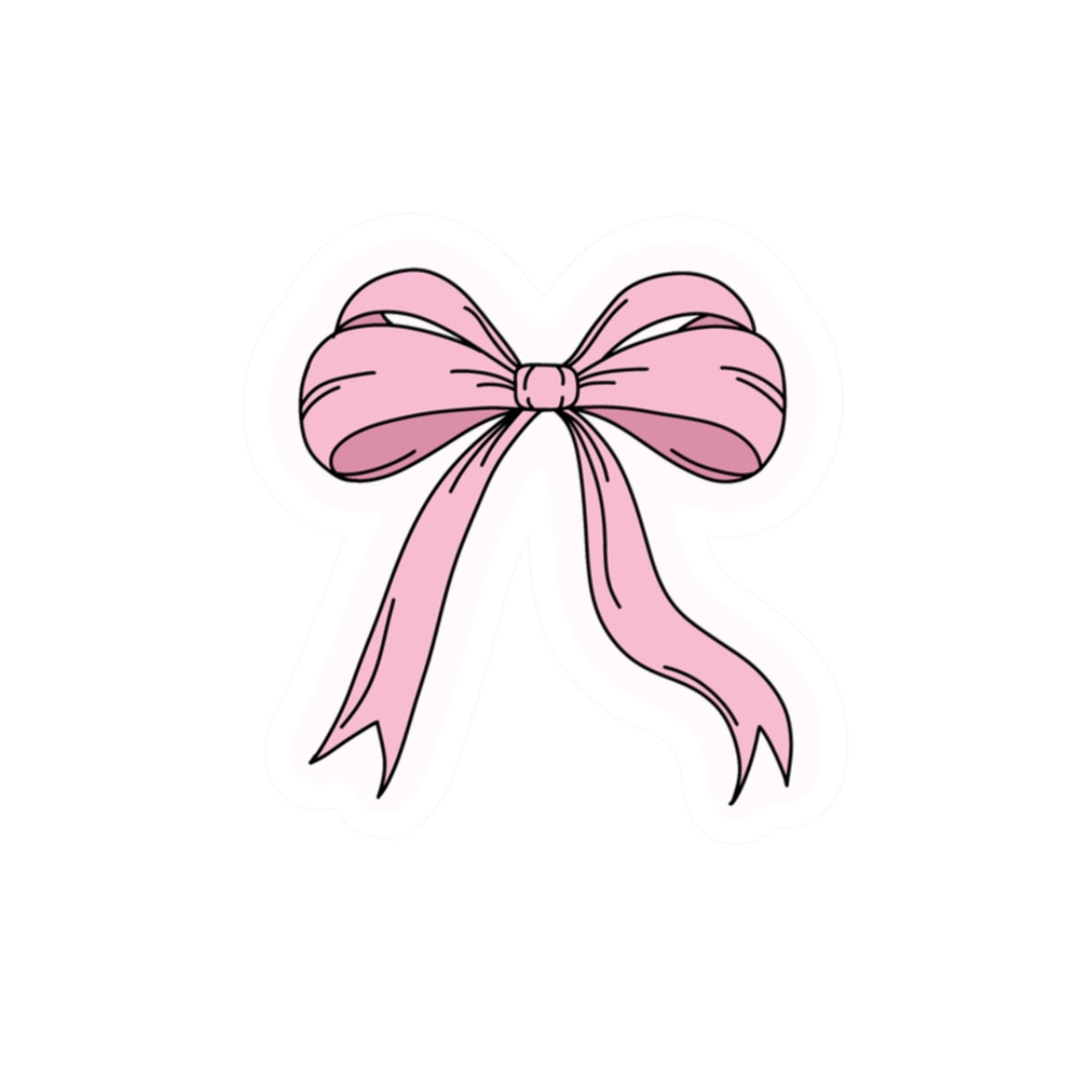 Pink Bow-Cut Stickers