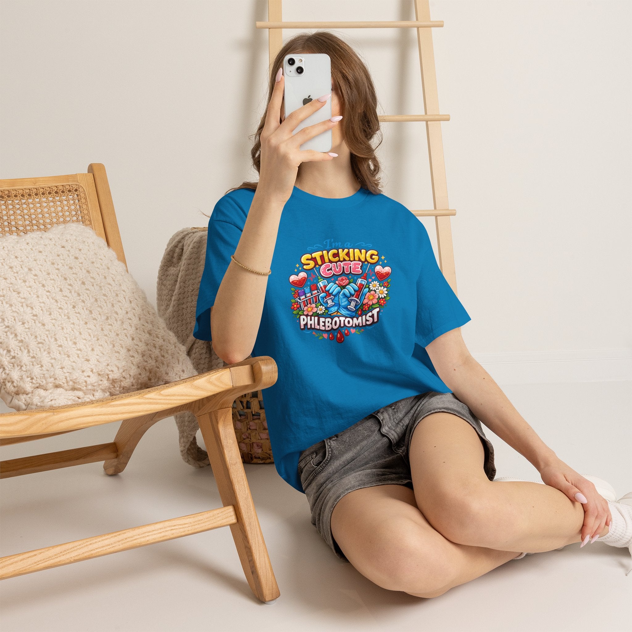 Sticking Cute Phlebotomist T-Shirt — Cute Phlebotomy Tee for Healthcare Workers