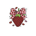 Strawberry-Cut Stickers