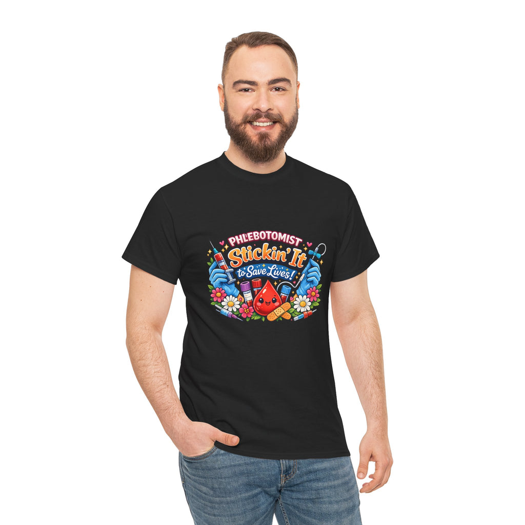 Phlebotomy 'Stickin It' T-Shirt — Funny Phlebotomist Tee