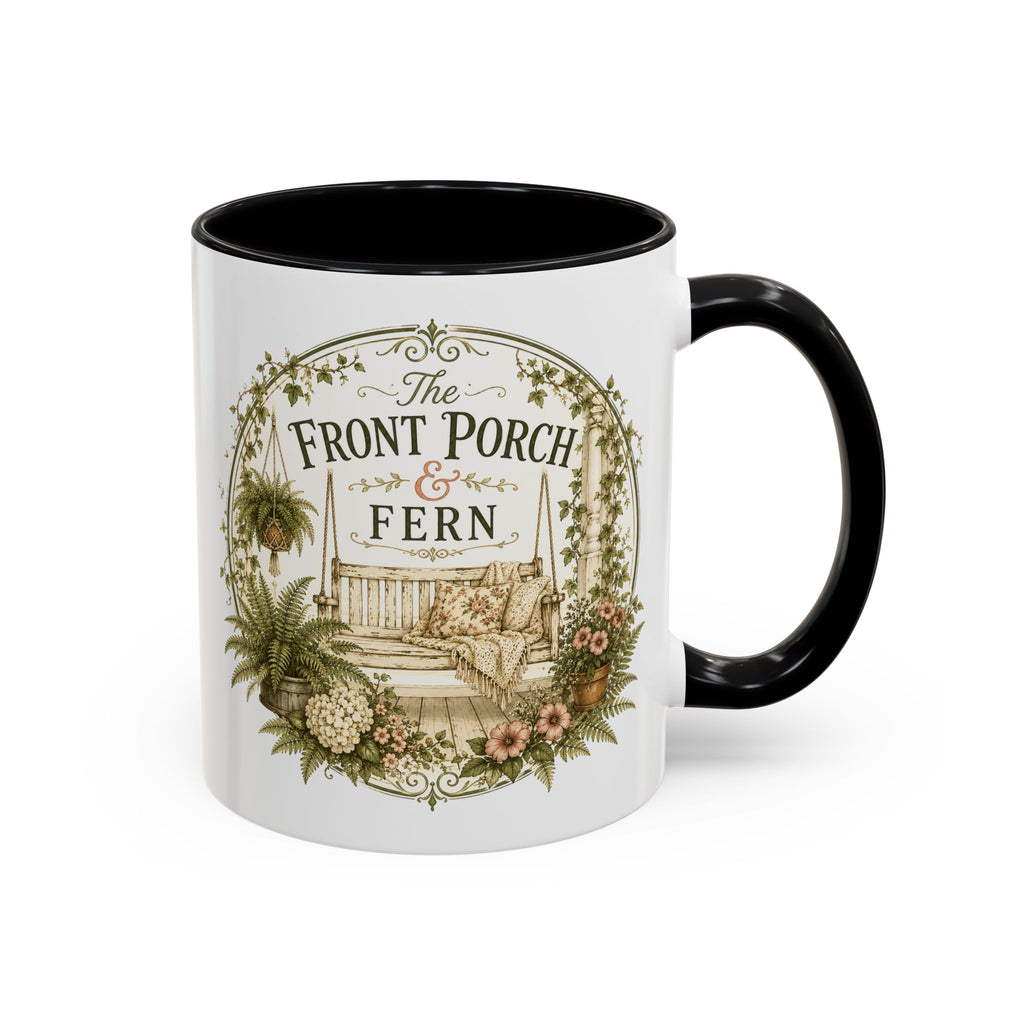 Front Porch & Fern Coffee Mug — 11oz Accent Ceramic Mug